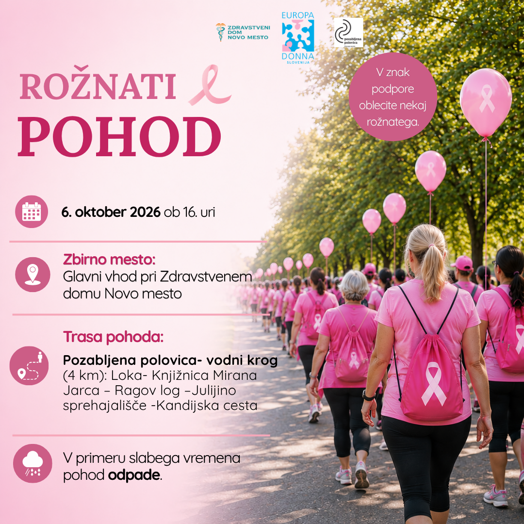 Vabilo Rožnati pohod 2026